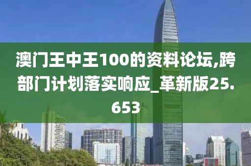 澳门王中王100的资料论坛,跨部门计划落实响应_革新版25.653