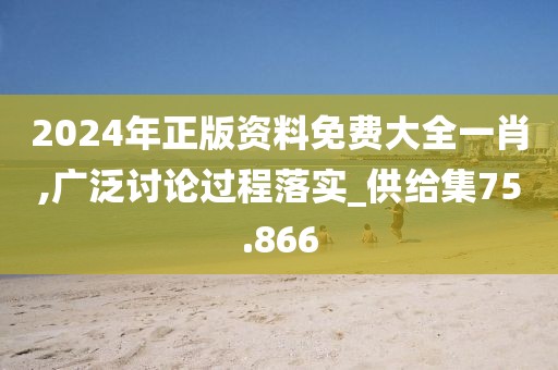 2024年正版资料免费大全一肖,广泛讨论过程落实_供给集75.866