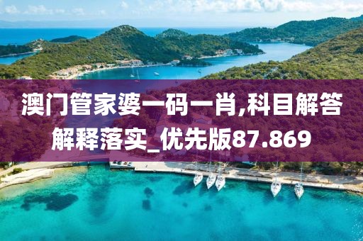 澳门管家婆一码一肖,科目解答解释落实_优先版87.869