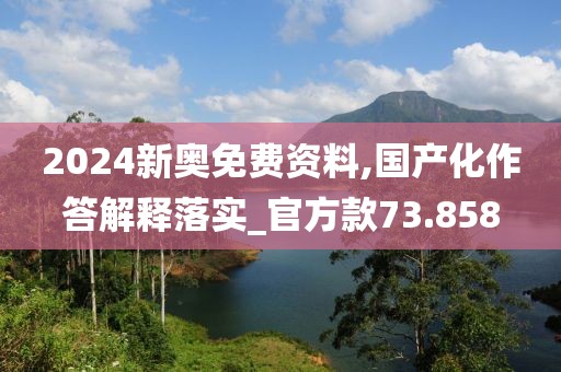 2024新奥免费资料,国产化作答解释落实_官方款73.858