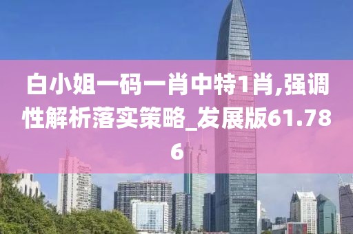 白小姐一码一肖中特1肖,强调性解析落实策略_发展版61.786