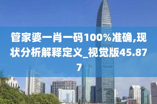 管家婆一肖一码100%准确,现状分析解释定义_视觉版45.877