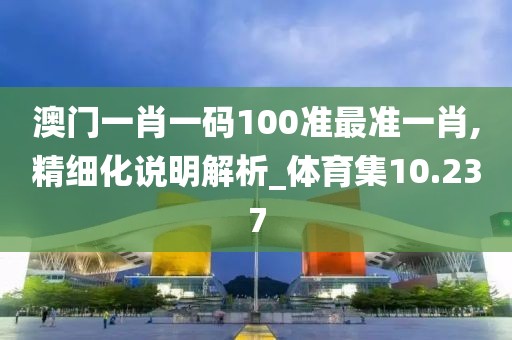 澳门一肖一码100准最准一肖,精细化说明解析_体育集10.237