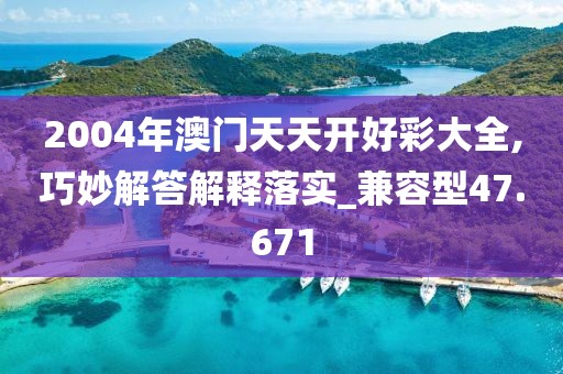 2004年澳门天天开好彩大全,巧妙解答解释落实_兼容型47.671