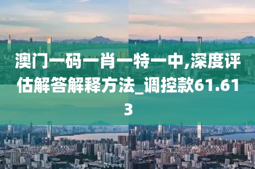 澳门一码一肖一特一中,深度评估解答解释方法_调控款61.613