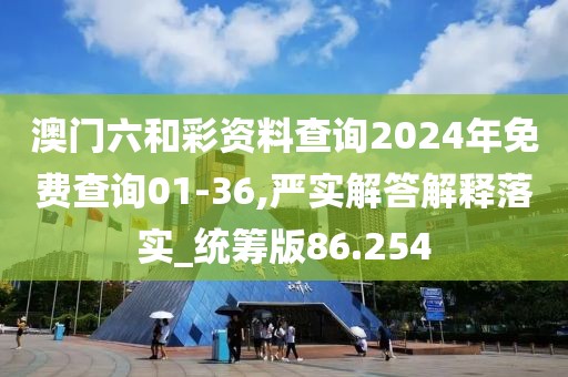 澳门六和彩资料查询2024年免费查询01-36,严实解答解释落实_统筹版86.254