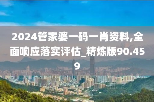 2024管家婆一码一肖资料,全面响应落实评估_精炼版90.459