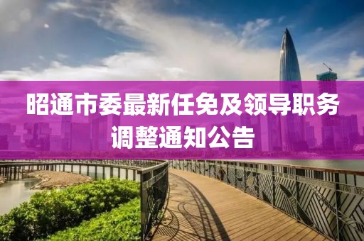 昭通市委最新任免及领导职务调整通知公告