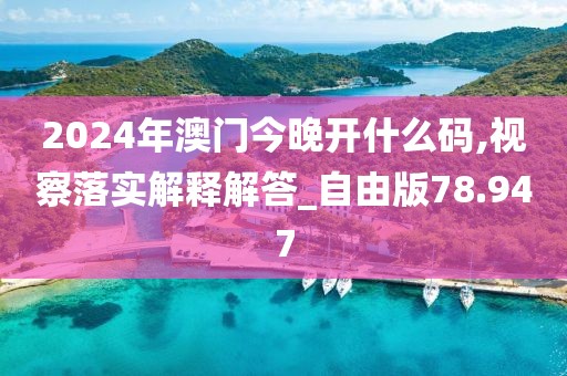 2024年澳门今晚开什么码,视察落实解释解答_自由版78.947
